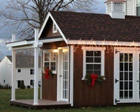 Exterior Shed Porches and Overhangs for Lapp Structure Storage Sheds and Dreamspaces